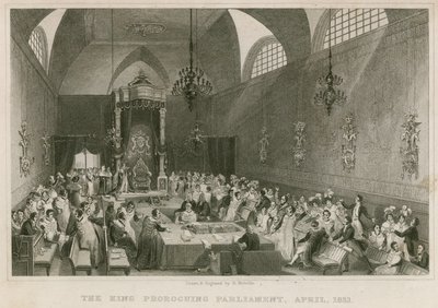 Il Re che proroga il Parlamento, nella Camera dei Lord, aprile 1831 da English School