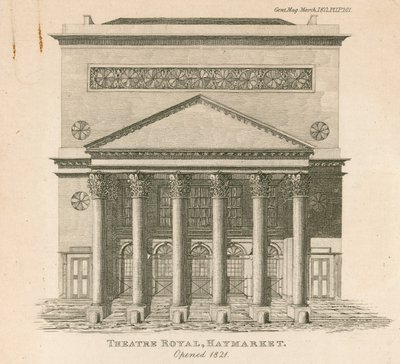 Il Teatro del Re, Haymarket, Londra, aperto nel 1821 da English School