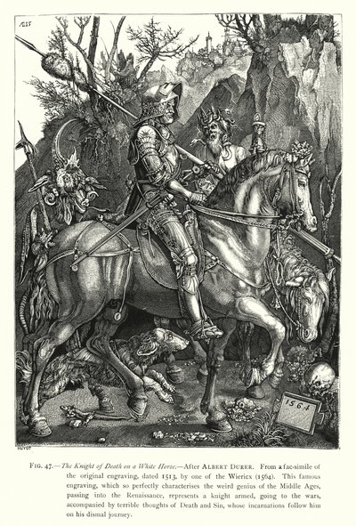 Il Cavaliere della Morte su un Cavallo Bianco da English School