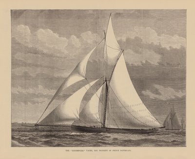 Lo yacht "Kriemhilda", proprietà del principe Batthyany (incisione) da English School