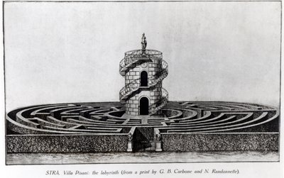 Il Labirinto della Villa Pisani a Stra, da una stampa di Giovanni Battista Carboni (1723-83) e N. Randonnette da English School