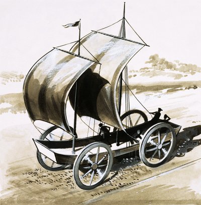 La nave terrestre, inventata dal Dr. Wilkins, Vescovo di Chester, nel 1648 da English School