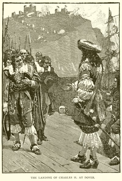 Lo sbarco di Carlo II a Dover da English School