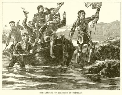 Lo sbarco di Colombo a Trinidad da English School