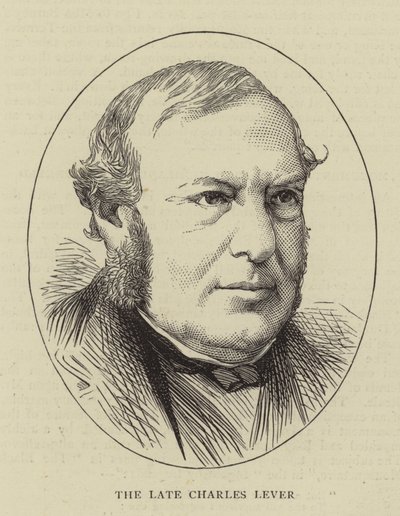 Il defunto Charles Lever (incisione) da English School