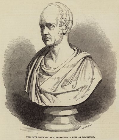 Il defunto John Walter, Esquire, da un busto a Bearwood da English School