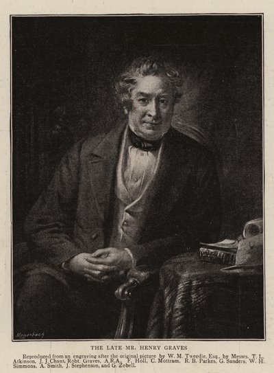 Il defunto Mr Henry Graves (incisione) da English School