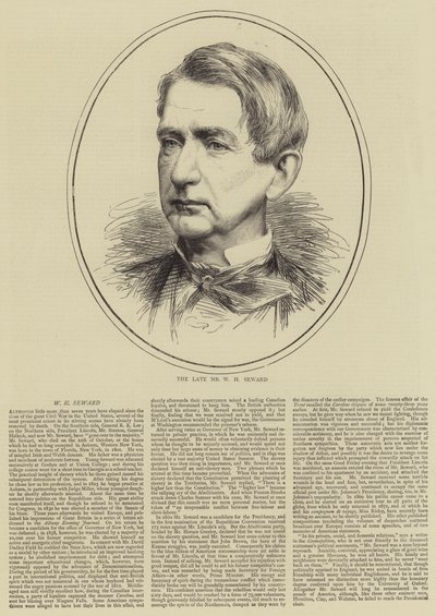 Il defunto signor W H Seward da English School