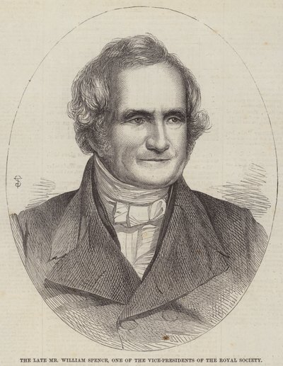 Il defunto signor William Spence, uno dei vicepresidenti della Royal Society (incisione) da English School