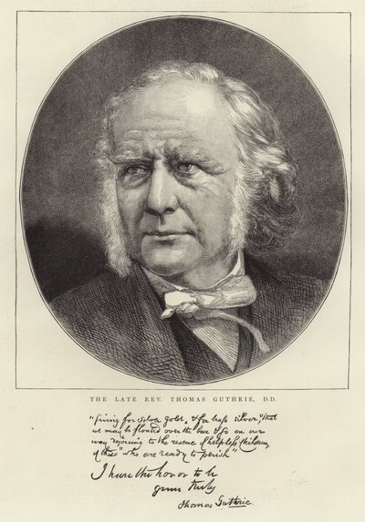 Il defunto Rev Thomas Guthrie da English School