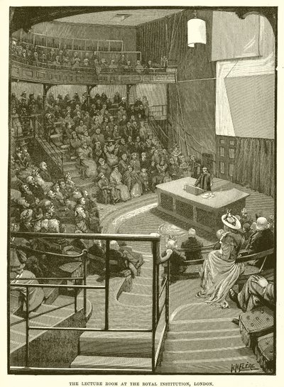 La sala delle conferenze alla Royal Institution, Londra da English School
