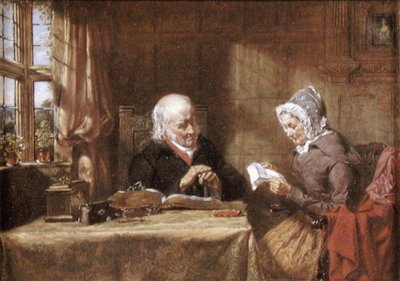 La lettera, o Notizie da lontano, c.1860 da English School