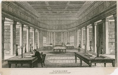 La Biblioteca della London Institution, Finsbury Circus, Londra da English School
