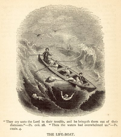 Il battello di salvataggio (incisione) da English School