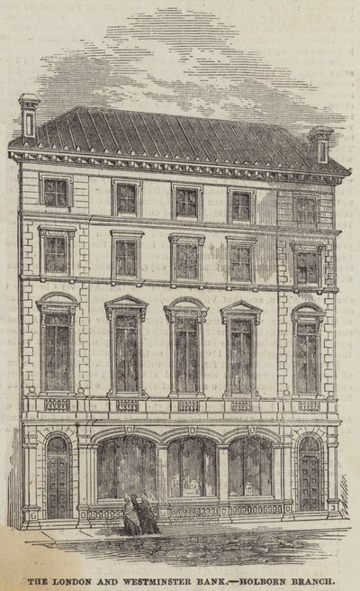 La banca di Londra e Westminster, filiale di Holborn da English School