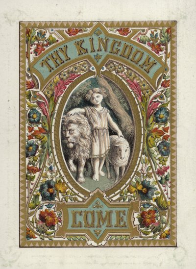 Il Padre Nostro (litografia a colori) da English School