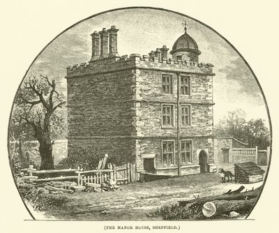 La Manor House, Sheffield (incisione) da English School