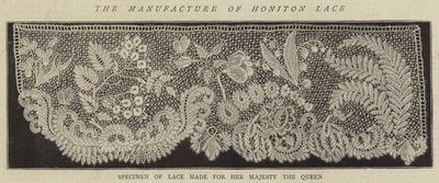 La fabbricazione del merletto di Honiton da English School