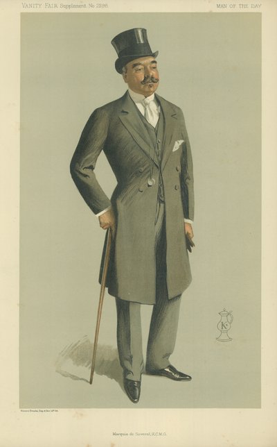 Il Marchese de Soveral, caricatura dalla rivista Vanity Fair, 13 novembre 1912 da English School