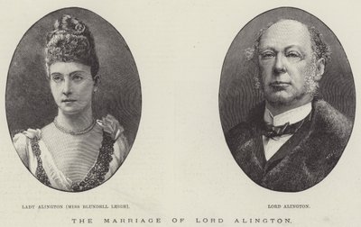 Il matrimonio di Lord Alington (incisione) da English School