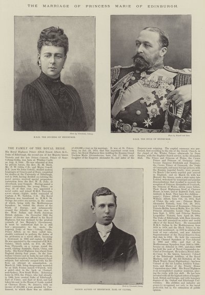 Il matrimonio della principessa Marie di Edimburgo da English School