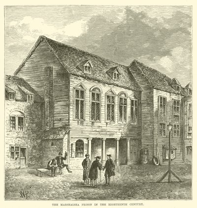 La prigione di Marshalsea nel XVIII secolo da English School