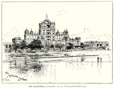 La Martiniere, Lucknow (incisione) da English School