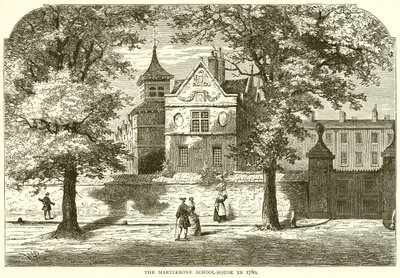 La Scuola di Marylebone nel 1780 da English School