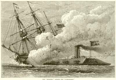 Il Merrimac affonda il Cumberland da English School