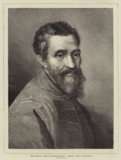 Il quattrocentenario di Michelangelo, Michelangelo Buonarroti da English School