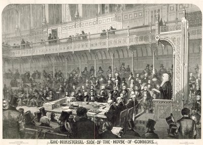 Il lato ministeriale della Camera dei Comuni da English School