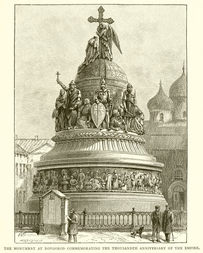 Il monumento a Novgorod che commemora il millesimo anniversario dell