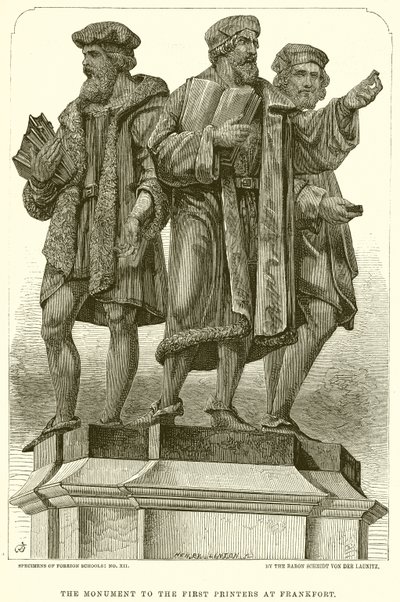 Il monumento ai primi stampatori a Francoforte da English School