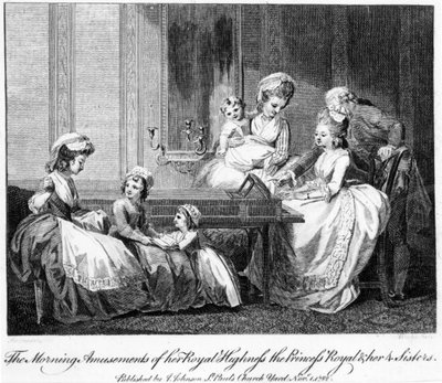 I Divertimenti Mattutini di Sua Altezza Reale la Principessa Reale e le sue 4 Sorelle, 1782 da English School