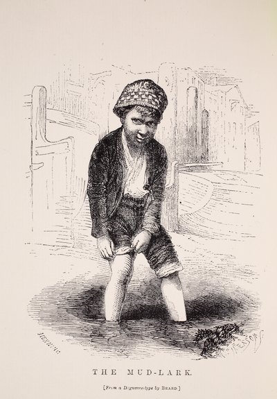 Il cercatore di fango, dopo un dagherrotipo di Richard Beard, illustrazione da London Labour and London Poor di Henry Mayhew, pub. 1862 da English School