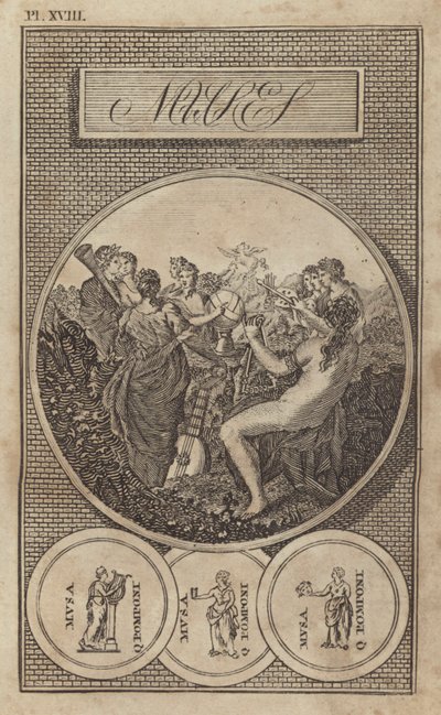 Le Muse, dee della letteratura, della scienza e delle arti greche e romane antiche da English School