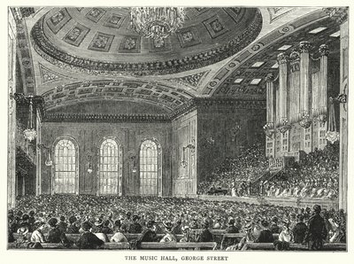 La Sala della Musica, George Street (incisione) da English School