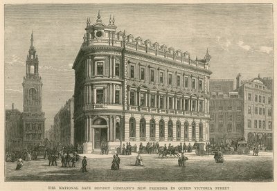 Nuovi locali della National Safe Deposit Company in Queen Victoria Street, Londra da English School