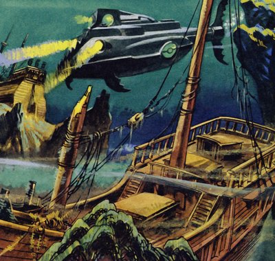 Il Nautilus passò sopra i relitti di due galeoni francesi da English School