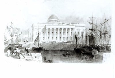 La nuova dogana, Liverpool, c.1830 da English School