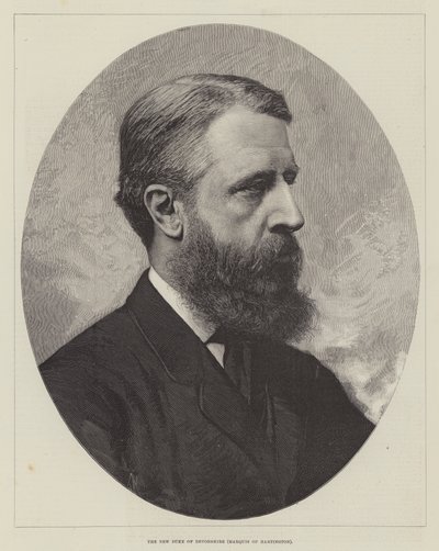 Il nuovo duca di Devonshire, marchese di Hartington (incisione) da English School