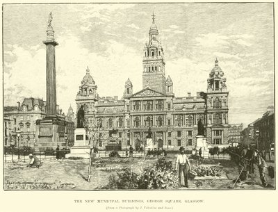 I Nuovi Edifici Municipali, George Square, Glasgow da English School