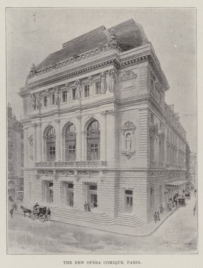 La nuova Opera Comique, Parigi (incisione) da English School