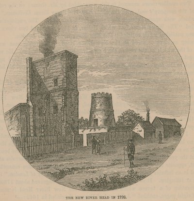 The New River Head nel 1798 da English School