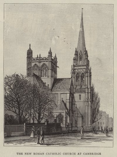 La nuova chiesa cattolica romana a Cambridge (incisione) da English School