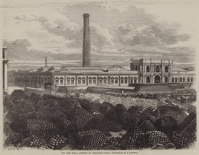 La nuova fabbrica di proiettili a Woolwich (incisione) da English School