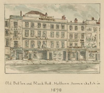 The Old Bell Inn e Black Bull, Holborn, Londra da English School