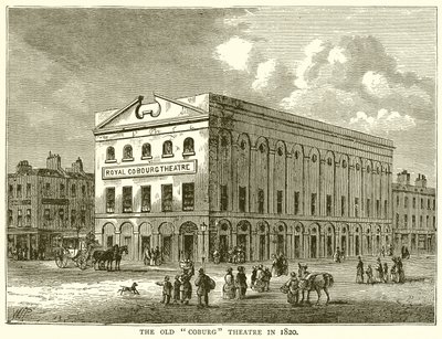 Il Vecchio Teatro Coburg nel 1820 da English School