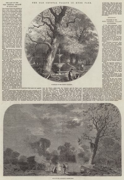 Il vecchio Crystal Palace a Hyde Park (incisione) da English School