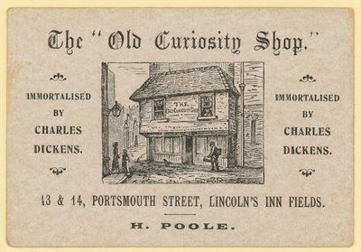 La Vecchia Bottega delle Meraviglie, Portsmouth Street, Lincolns Inn Fields, Londra; Poole commerciante di carta straccia da English School